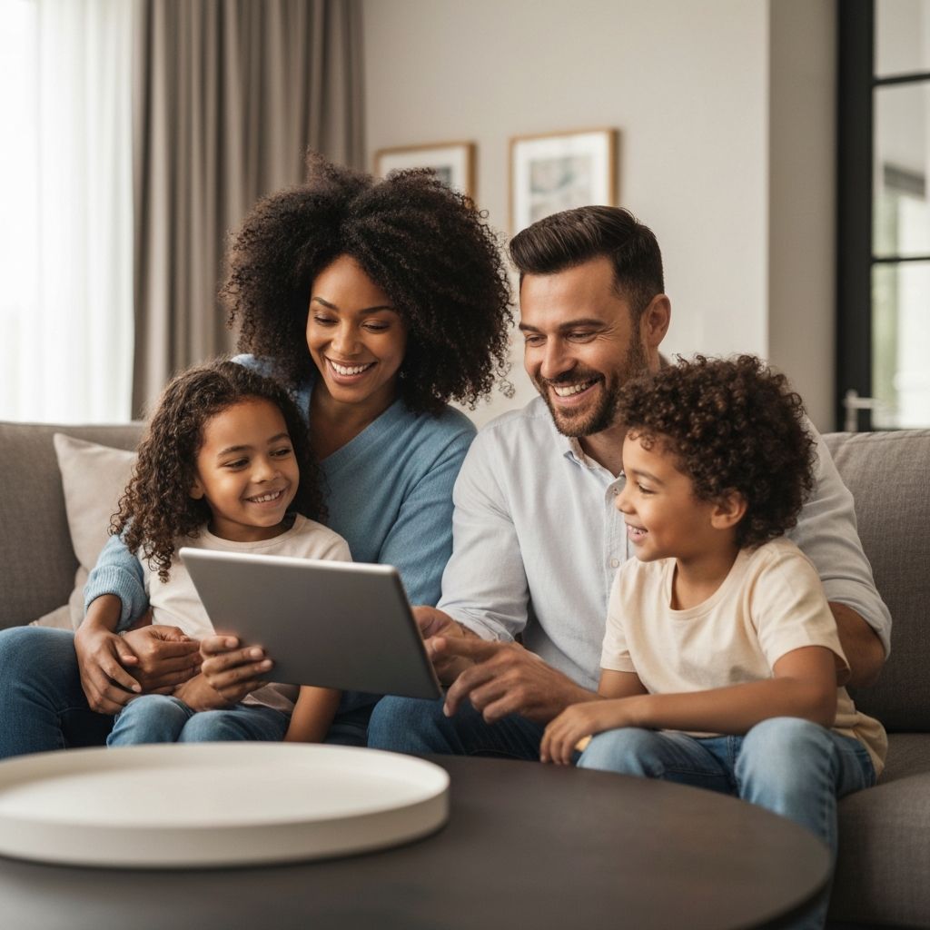 Family using Westpec online banking
